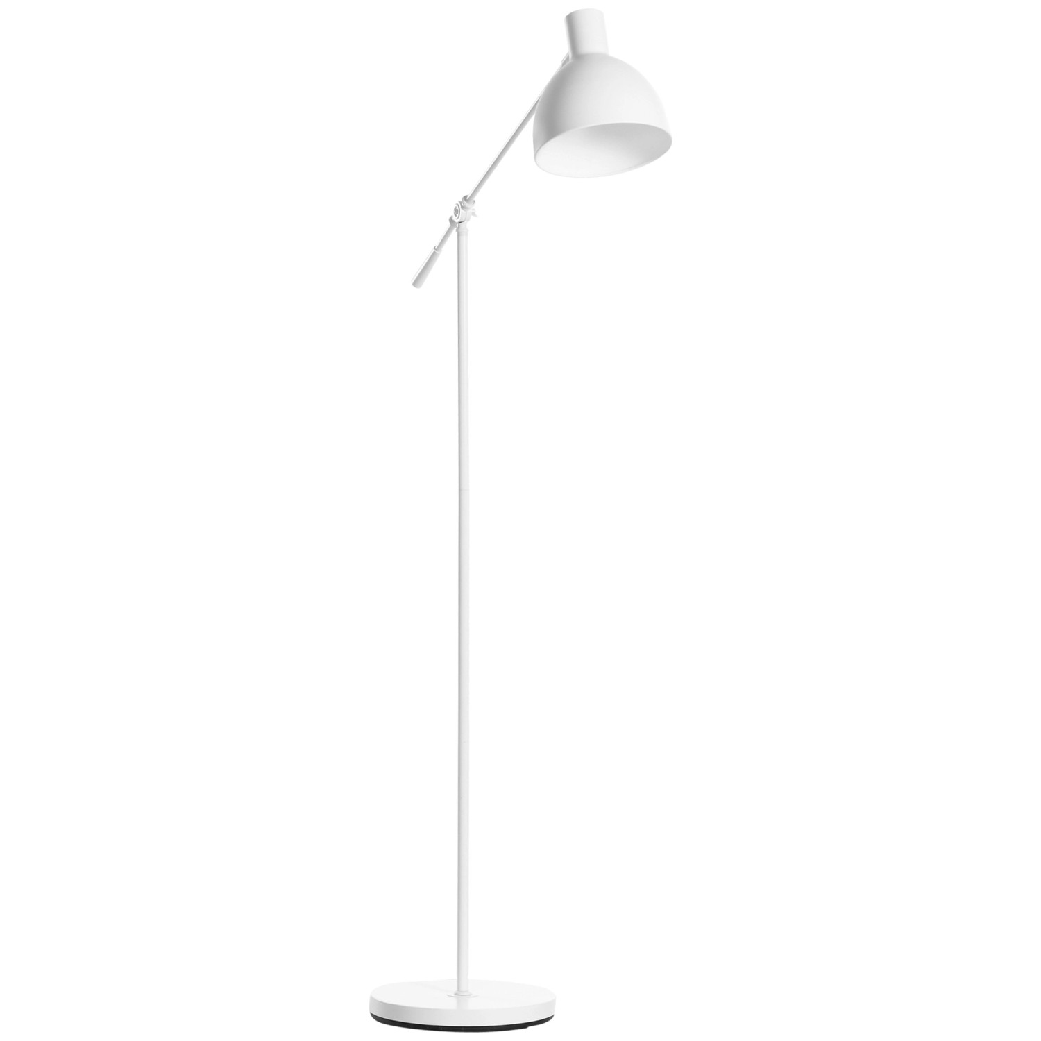 HOMCOM Stehlampe mit E27 Sockel Stahl Weiß 30L x 30B x 131-155H cm von HOMCOM