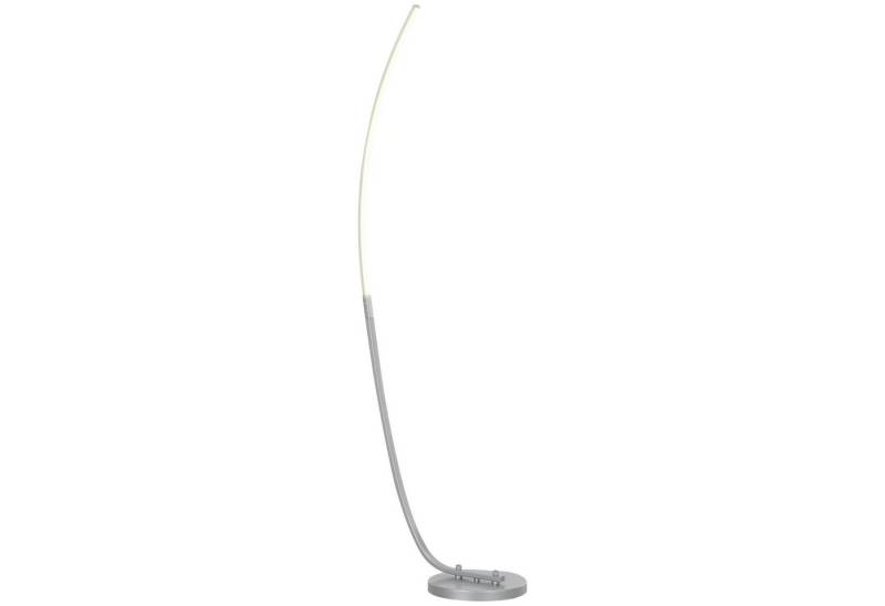 HOMCOM Stehlampe mit Fußschalter, dimmbar, Ein-,Ausschalter, LED fest integriert, mit anpassbarer Helligkeit, für Schlafzimmer, Silber von HOMCOM