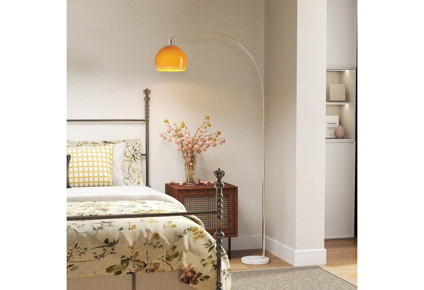 HOMCOM Stehlampe mit Marmorsockel, Lampenschirm, Fußschalter, E27 Fassung, Ein-,Ausschalter, ohne Leuchtmittel, für Schlafzimmer Büro, exkl. Glühbirne HOMCOM Stehlampe mit Marmorsockel, Lampenschirm, Fußschalter, E27 Fassung, Ein-,Ausschalter, ohne Leuchtmittel, für Schlafzimmer Büro, exkl. Glühbirne von HOMCOM