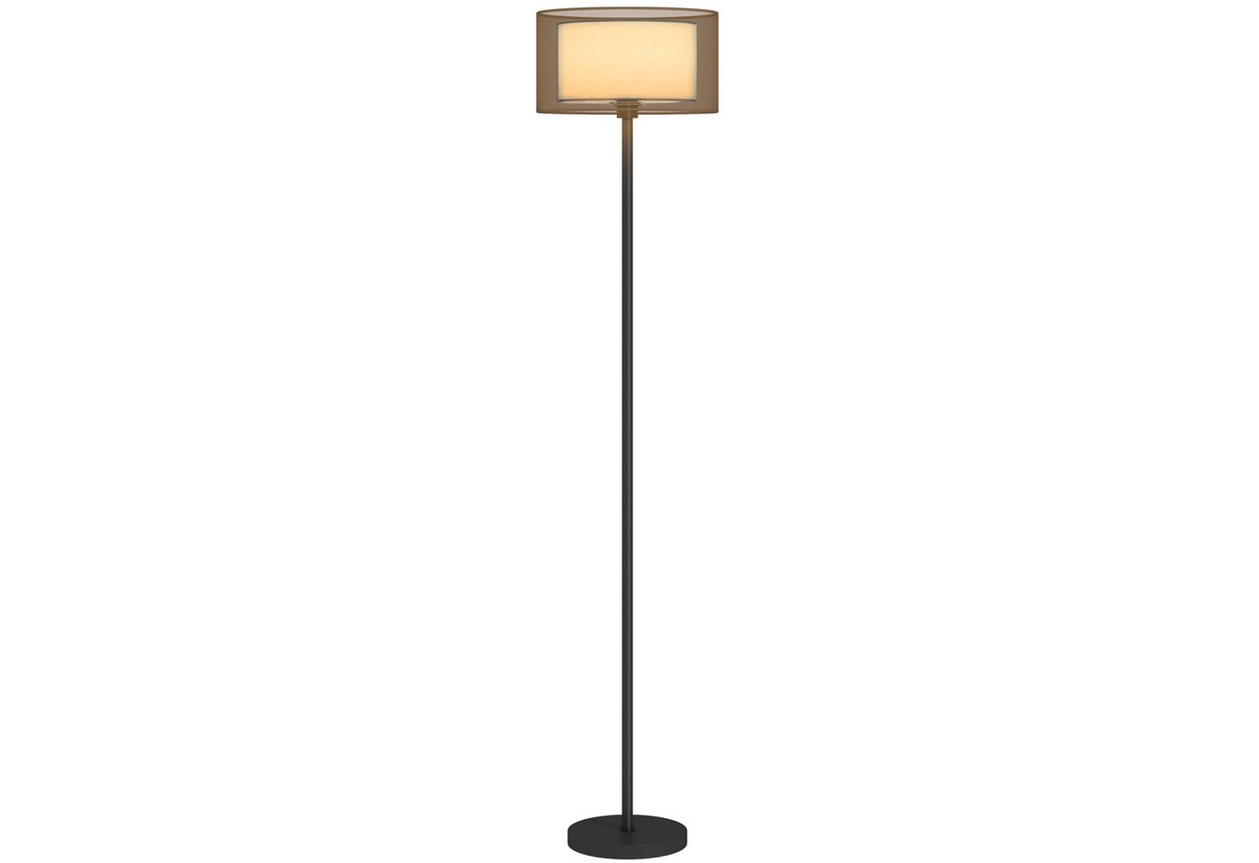 HOMCOM Stehlampe moderne Lampe mit Stoffschirm, Fußschalter, ohne Leuchtmittel, für Schlafzimmer, Wohnzimmer, 33 x 33 x 152,5 cm HOMCOM Stehlampe moderne Lampe mit Stoffschirm, Fußschalter, ohne Leuchtmittel, für Schlafzimmer, Wohnzimmer, 33 x 33 x 152,5 cm von HOMCOM