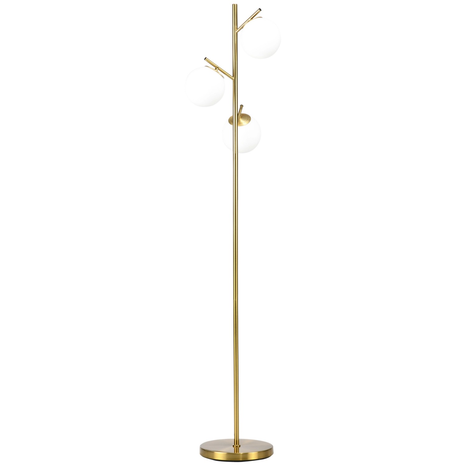 HOMCOM Stehleuchte 40 W mit 3 E27 Fassungen aus Glas Metall exkl. Glühbirne Gold HOMCOM Stehleuchte 40 W mit 3 E27 Fassungen aus Glas Metall exkl. Glühbirne Gold von HOMCOM
