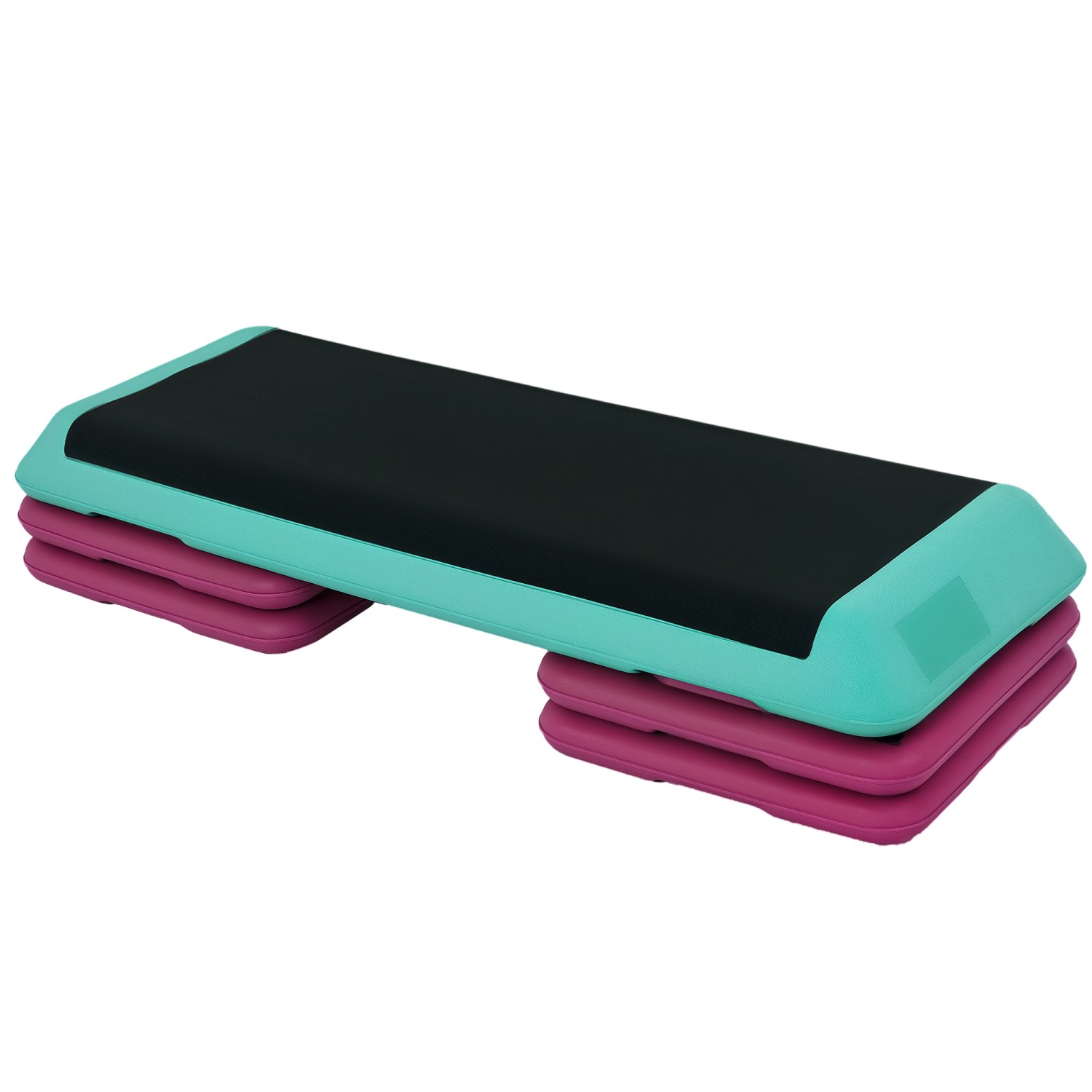 HOMCOM Stepbench PVC PP Schwarz Violett 110B x 40T x 20H cm HOMCOM Stepbench PVC PP Schwarz Violett 110B x 40T x 20H cm von HOMCOM