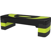 HOMCOM Steppbrett Aerobic-Stepper höhenverstellbar mit 3 Stufen (10/15/20 cm) Fitness Heimtrainer für Indoor Outdoor Belastbarkeit bis 150 kg Grün   Aosom von HOMCOM