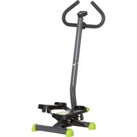 HOMCOM Hometrainer Stepper Fitness Swing Stepper mit LCD-Display & Handgriffen bis 100 kg, Stahl ABS, Grau & Grün, kompakt 55 x 44 x 108 cm   Aosom.de von HOMCOM