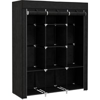 Stoffschrank, Faltschrank, Kleiderschrank mit Kleiderstange, 8 Ebenen von HOMCOM