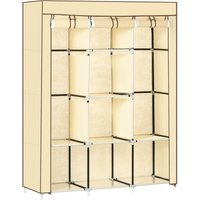 Stoffschrank, Faltschrank, Kleiderschrank mit Kleiderstangen, 8 Ebenen von HOMCOM
