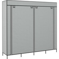 Stoffschrank Kleiderschrank mit Kleiderstange, 10 Fächern, 4 Schubladen von HOMCOM