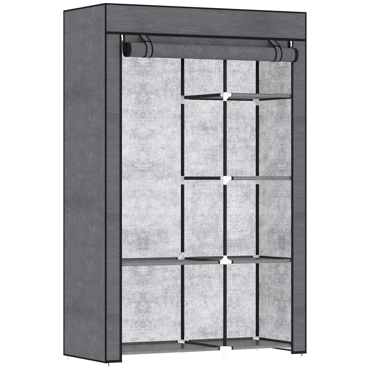 HOMCOM Stoffschrank Stahl Vliesstoff 103L x 43B x 162,5H cm Dunkelgrau HOMCOM Stoffschrank Stahl Vliesstoff 103L x 43B x 162,5H cm Dunkelgrau von HOMCOM