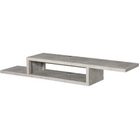 HOMCOM TV Lowboard Hängeboard Multimedia Wandregal TV Rack Konsole aus Spanplatte in Zementgrau für modernes Wohndesign Aosom.de HOMCOM TV Lowboard Hängeboard Multimedia Wandregal TV Rack Konsole aus Spanplatte in Zementgrau für modernes Wohndesign Aosom.de von HOMCOM