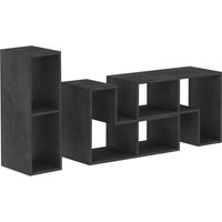 HOMCOM TV-Möbel 75" max Modular mit 2 L-förmigen Regalen und rechteckigem Regal, Modernes TV-Ständer aus Spanplatte für Wohnzimmer, 134-180x30.5x44 cm, Schwarz Aosom HOMCOM TV-Möbel 75" max Modular mit 2 L-förmigen Regalen und rechteckigem Regal, Modernes TV-Ständer aus Spanplatte für Wohnzimmer, 134-180x30.5x44 cm, Schwarz Aosom von HOMCOM