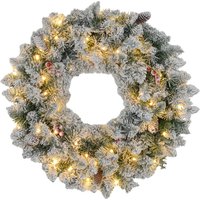 HOMCOM Tannenkranz Weihnachtskranz Türkranz Künstlicher Tannenkranz Grün von HOMCOM