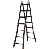 HOMCOM Teleskopleiter Klappleiter, 4m Aluminiumleiter Rutschfester Aluleiter A-Rahmen Teleskop Ausziehleiter bis 150 kg Belastbarkeit Aosom HOMCOM Teleskopleiter Klappleiter, 4m Aluminiumleiter Rutschfester Aluleiter A-Rahmen Teleskop Ausziehleiter bis 150 kg Belastbarkeit Aosom von HOMCOM