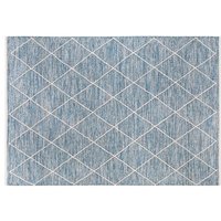 HOMCOM Teppich aus Baumwolle Blau 200 x 140 x 0,7 cm von HOMCOM