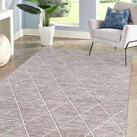Teppich aus Baumwolle Braun 200 x 140 x 0,7 cm von HOMCOM