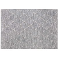 HOMCOM Teppich aus Baumwolle Grau 200 x 140 x 0,7 cm von HOMCOM