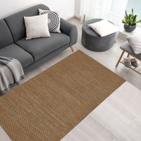 HOMCOM Teppich aus Wolle Taupe 140 x 70 x 1 cm von HOMCOM