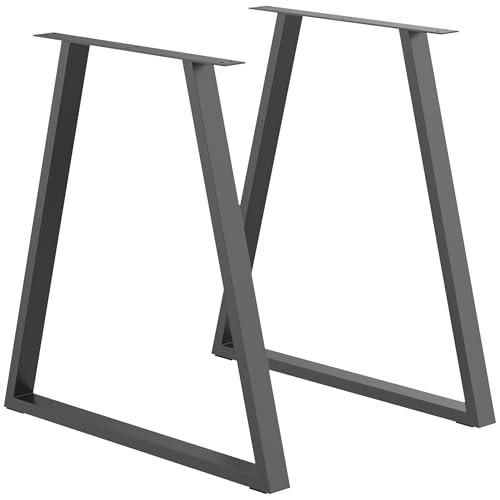 HOMCOM Tischbeine, 2er-Set Tischkufen, Dreieckig Möbelfüße aus Stahl, 70 x 72 cm Tischgestell für Esstisch, Couchtisch, Schreibtisch, Stahl, Schwarz HOMCOM Tischbeine, 2er-Set Tischkufen, Dreieckig Möbelfüße aus Stahl, 70 x 72 cm Tischgestell für Esstisch, Couchtisch, Schreibtisch, Stahl, Schwarz von HOMCOM