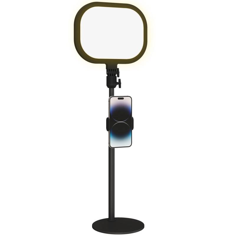 HOMCOM Tischlampe Tischleuchte mit Telefonhalterung 5 Farbmodi & 10 Helligkeitsstufen von HOMCOM