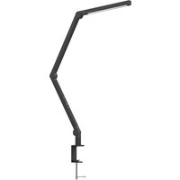 HOMCOM Tischleuchte, LED Tischlampe mit Schwenkarm und Klemme, Nachttischlampe mit 2 Farbmodi verstellbare, augenschonende Schreibtischlampe für Schlafzimmer, Wohnzimmer, Schwarz   Aosom von HOMCOM