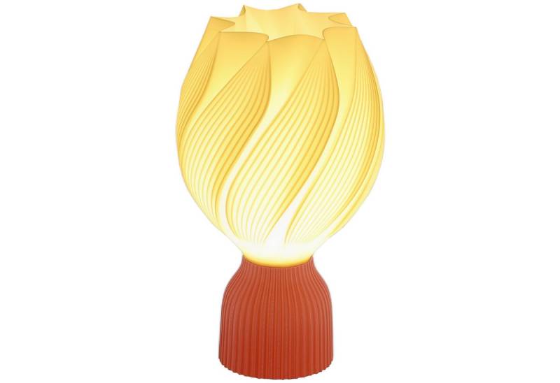 HOMCOM Tischleuchte Moderne LED-Tischlampe mit blütenblattartigem, LED wechselbar, Lampenschirm im 3D-Druck für Nachttisch von HOMCOM