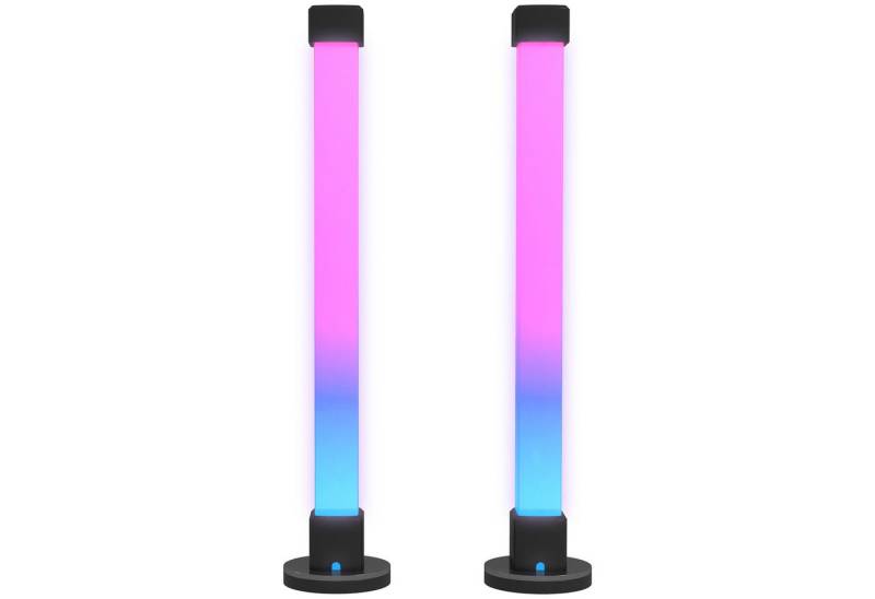 HOMCOM Tischleuchte mit App- und Fernsteuerung, Musik-Synchronisation, Farb-Modi, Timer, LED, für Wohnzimmer, Spielzimmer, Weiß von HOMCOM