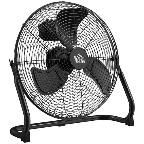 HOMCOM Windmaschine Retro Stil Tischventilator Elektrischer Ventilator mit 3 Geschwindigkeitsstufen, um 120° verstellbarer Winkel Bodenventilator für Zuhause, Büro, Schlafzimmer, Schwarz HOMCOM Windmaschine Retro Stil Tischventilator Elektrischer Ventilator mit 3 Geschwindigkeitsstufen, um 120° verstellbarer Winkel Bodenventilator für Zuhause, Büro, Schlafzimmer, Schwarz von HOMCOM
