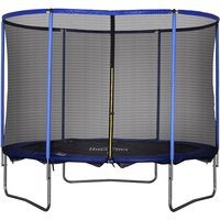 HOMCOM Trampolin, Ø 305 cm, max. Belastung: 113,6 kg, inkl. Sicherheitsnetz - bunt von HOMCOM