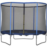 Trampolin mit Sicherheitsnetz Gartentrampolin für Innen- und Außenbereich Fitnesstrampolin für Kinder und Erwachsene Stahl Blau+Schwarz bis 113,6 kg Trampolin mit Sicherheitsnetz Gartentrampolin für Innen- und Außenbereich Fitnesstrampolin für Kinder und Erwachsene Stahl Blau+Schwarz bis 113,6 kg von HOMCOM