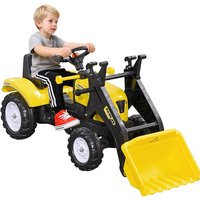HOMCOM Trettraktor mit Ablagefach Schaufel Lader Traktor Tretfahrzeug für 3-jährige Kinder Gelb+Schwarz HOMCOM Trettraktor mit Ablagefach Schaufel Lader Traktor Tretfahrzeug für 3-jährige Kinder Gelb+Schwarz von HOMCOM
