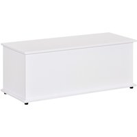 HOMCOM Truhe Aufbewahrungsbox Holzkiste mit klappbarem Deckel Spanplatte Weiß 100 x 40 x 40cm Aosom HOMCOM Truhe Aufbewahrungsbox Holzkiste mit klappbarem Deckel Spanplatte Weiß 100 x 40 x 40cm Aosom von HOMCOM