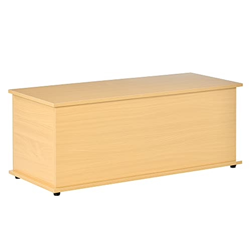HOMCOM Truhe Aufbewahrungsbox Sitztruhe mit Stauraum Sicherheitsscharniere Holzkiste mit klappbarem Deckel für Wohnzimmer, Schlafzimmer, Spanplatte Buche 100 x 40 x 40cm HOMCOM Truhe Aufbewahrungsbox Sitztruhe mit Stauraum Sicherheitsscharniere Holzkiste mit klappbarem Deckel für Wohnzimmer, Schlafzimmer, Spanplatte Buche 100 x 40 x 40cm von HOMCOM