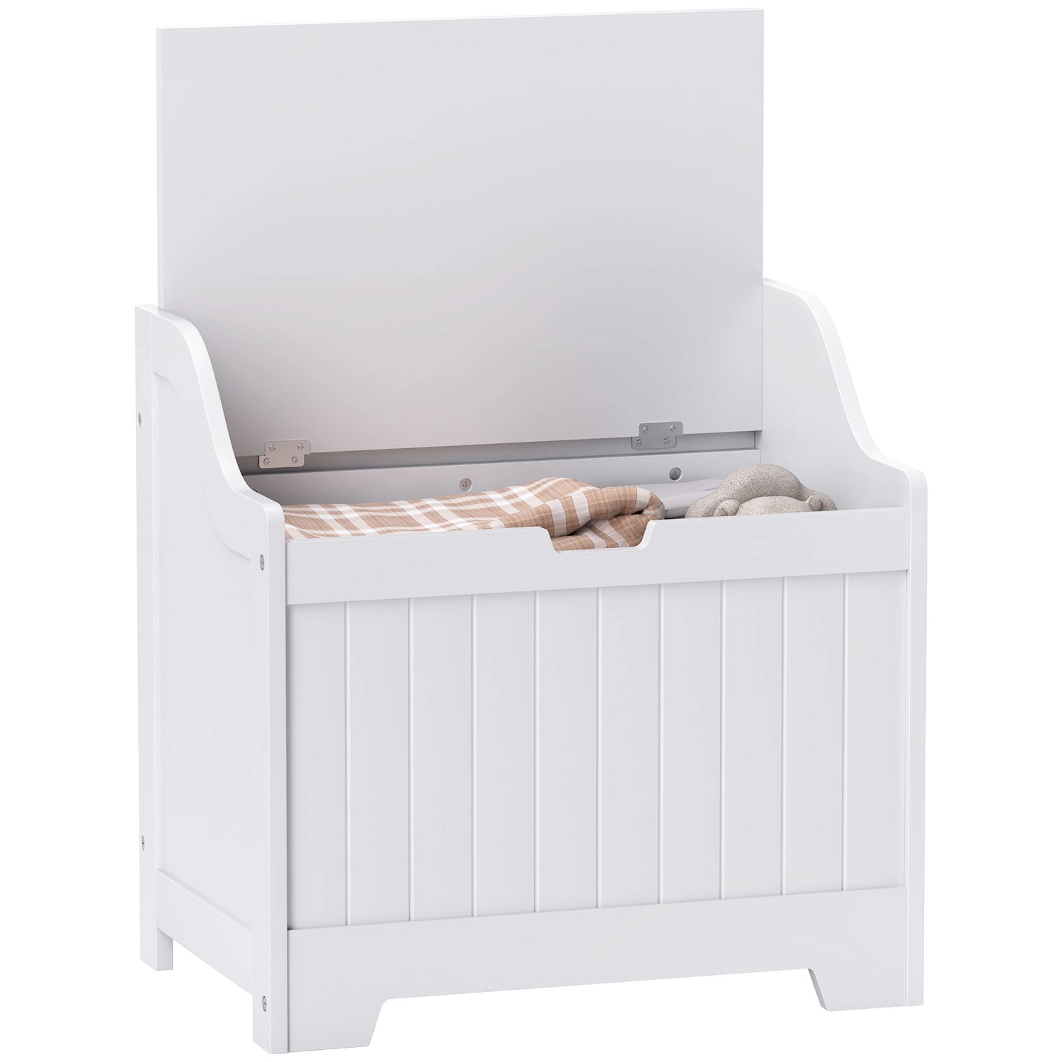 HOMCOM Truhe Aufbewahrungsbox mit Deckel Auflagenbox 60L x 38B x 56H cm Weiß HOMCOM Truhe Aufbewahrungsbox mit Deckel Auflagenbox 60L x 38B x 56H cm Weiß von HOMCOM