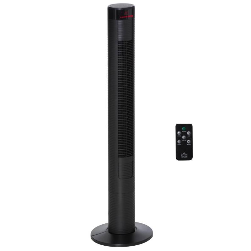 HOMCOM Turmventilator  Fernbedienung ABS Schwarz Ø315 x H117 cm von HOMCOM