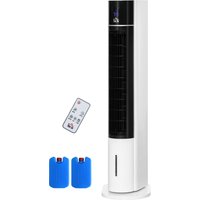 HOMCOM Turmventilator mit Fernbedienung 105 cm Ventilator, Standventilator 52° oszillierende Säulenventilator mit 3 Modi 3 Geschwindigkeitsstufen 12-Std-Timer LED-Anzeige Weiß   Aosom von HOMCOM