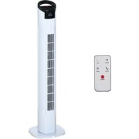 HOMCOM® Turmventilator  70° Oszillation, 78,5cm, 50W, 3 Modi & Geschwindigkeiten, ABS-Kunststoff, Weiß  Aosom.de von HOMCOM