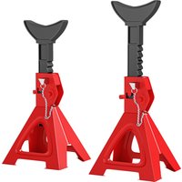 HOMCOM Unterstellbock 3 Tonnen Traglast 2 Stück Stützbock inkl Sicherungssplint 10 stufig Höhenverstellbar 290 mm bis 410mm Unterstellböcke PKW Wagenheber Ständer für Werkstatt Garage Rot Aosom HOMCOM Unterstellbock 3 Tonnen Traglast 2 Stück Stützbock inkl Sicherungssplint 10 stufig Höhenverstellbar 290 mm bis 410mm Unterstellböcke PKW Wagenheber Ständer für Werkstatt Garage Rot Aosom von HOMCOM