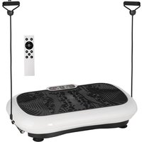 HOMCOM Vibrationsplatte Fitnessgerät mit 2 Fitnessbändern, 99 Vibrationsstufen bis 120 kg, für effektives Ganzkörpertraining 200W   Aosom.de von HOMCOM