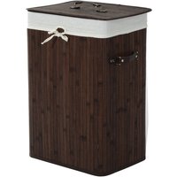 HOMCOM Wäschekorb, BxHxL: 30 x 60 x 40 cm, Bambus - braun von HOMCOM