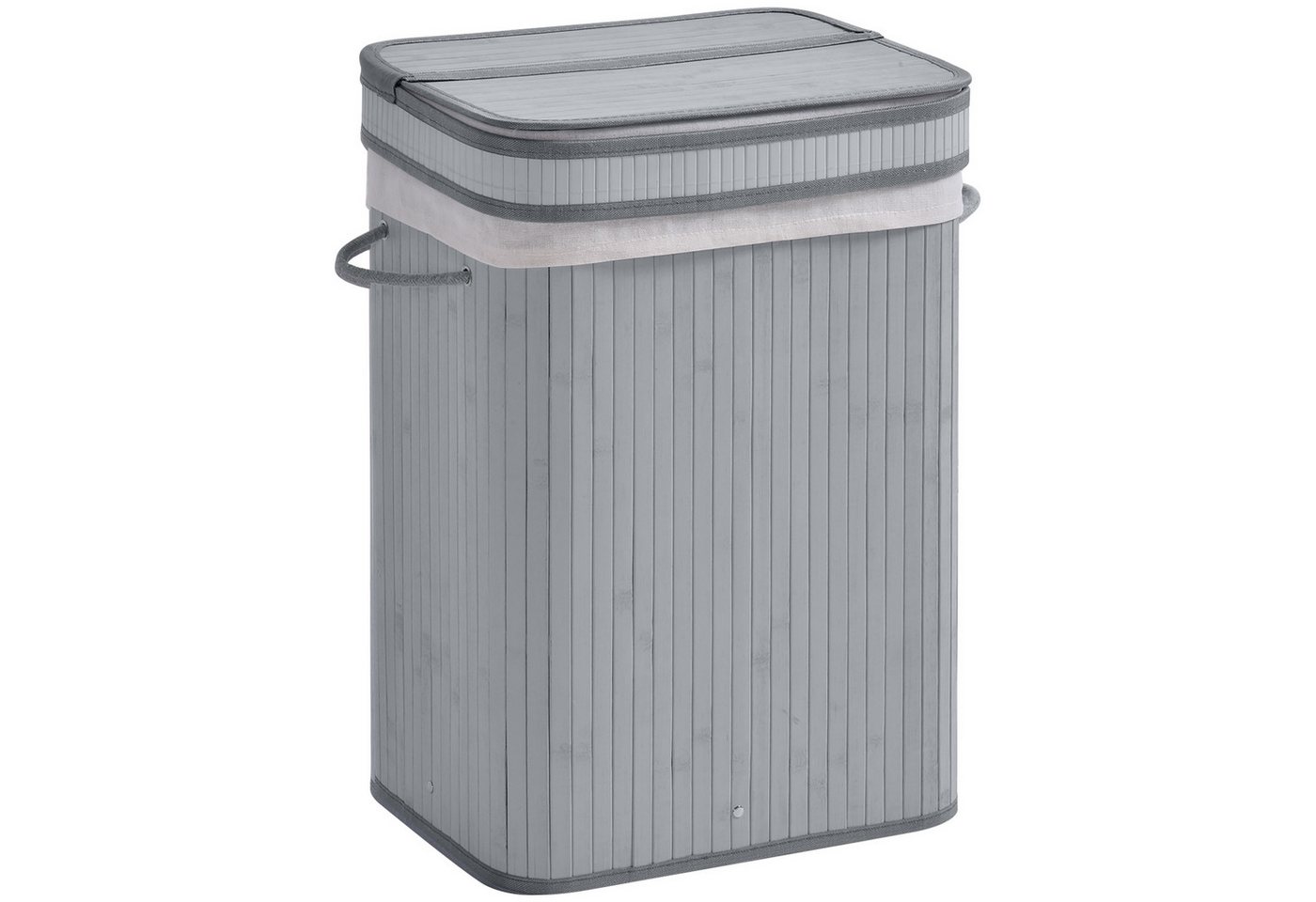 HOMCOM Wäschekorb 70 L Wäschesammler mit Griffen, herausnehmbarer Wäschesack (Wäschesammler, 1 St., Wäschebox), für Waschküche Schlafzimmer Badezimmer Grau von HOMCOM