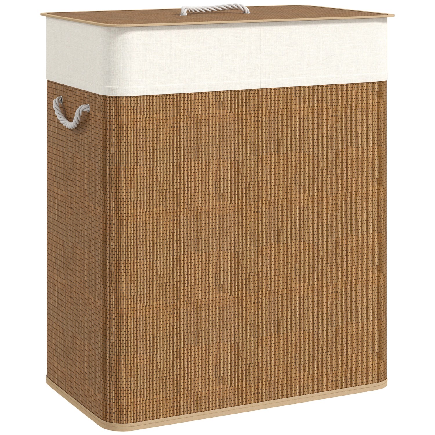 HOMCOM Wäschekorb Bambus 52L x 32B x 63H cm Braun HOMCOM Wäschekorb Bambus 52L x 32B x 63H cm Braun von HOMCOM