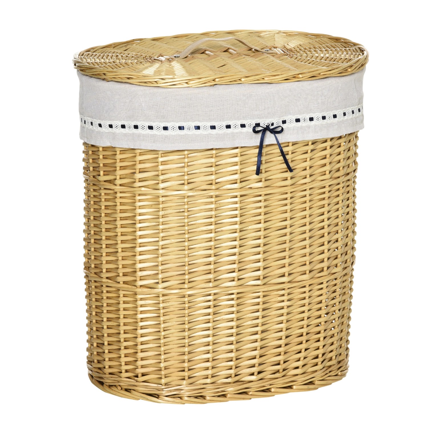HOMCOM Wäschekorb Geflochten mit Wäschesack Deckel Natur 100L 51 x 38 x 57 cm HOMCOM Wäschekorb Geflochten mit Wäschesack Deckel Natur 100L 51 x 38 x 57 cm von HOMCOM