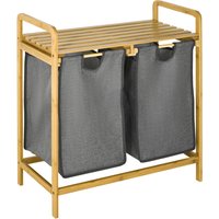 HOMCOM Wäschekorb grau B/H/L: ca. 33x63,5x73 cm HOMCOM Wäschekorb grau B/H/L: ca. 33x63,5x73 cm von HOMCOM