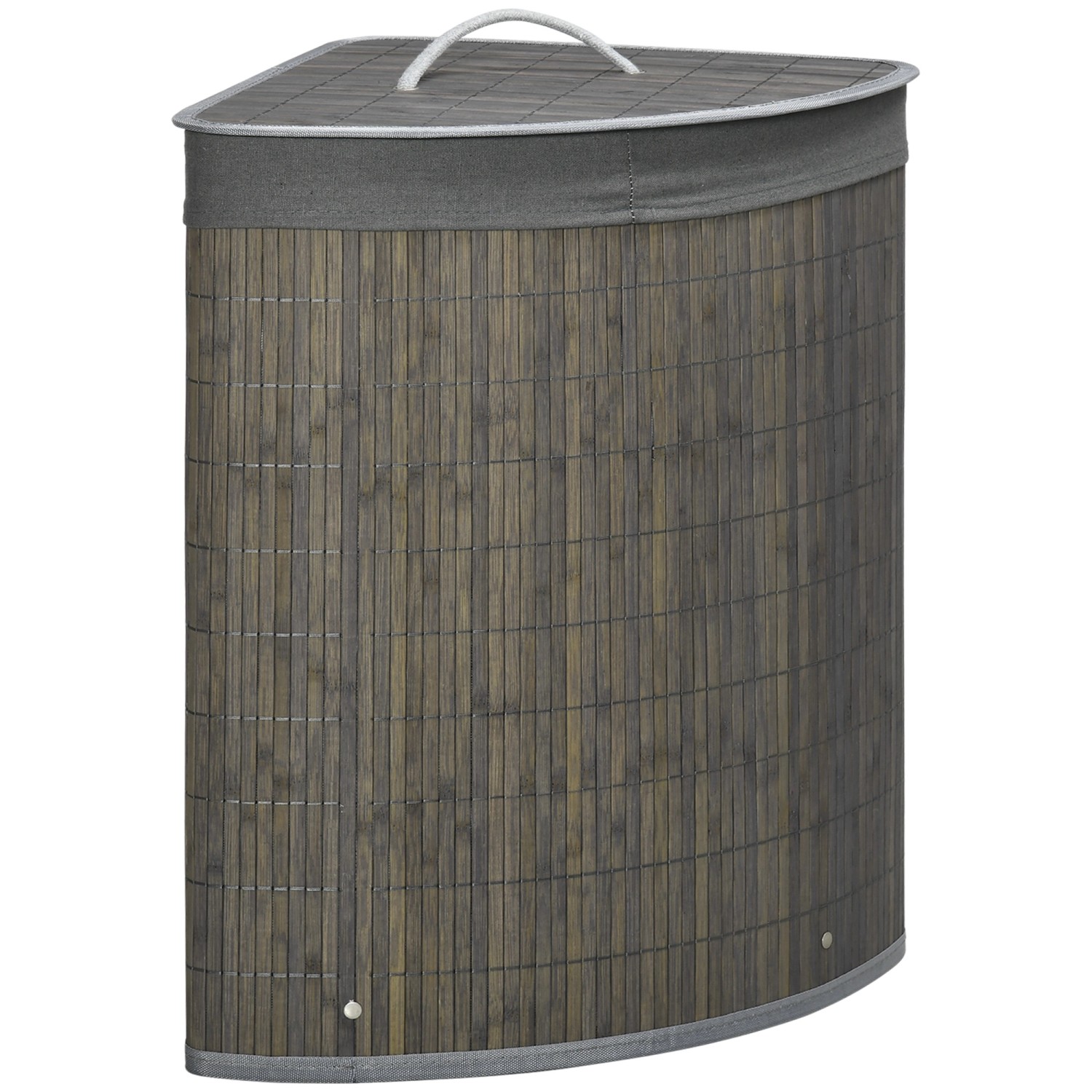 HOMCOM Wäschekorb mit Deckel 55L Bambus Grau 38L x 38B x 57H cm HOMCOM Wäschekorb mit Deckel 55L Bambus Grau 38L x 38B x 57H cm von HOMCOM