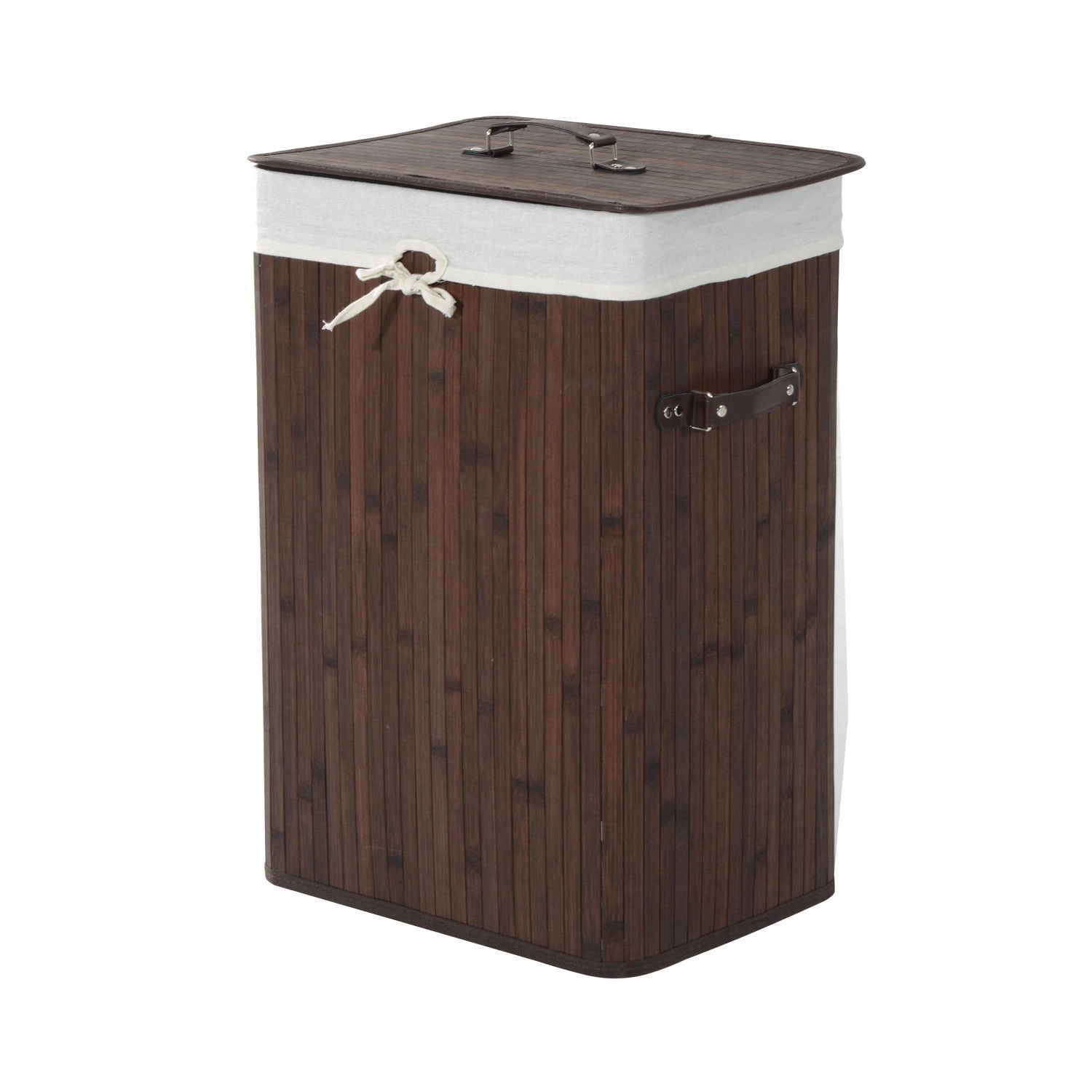 HOMCOM Wäschekorb mit Deckel Segeltuchsack Bambus 72L Dunkelbraun 40 x 30 x 60cm HOMCOM Wäschekorb mit Deckel Segeltuchsack Bambus 72L Dunkelbraun 40 x 30 x 60cm von HOMCOM