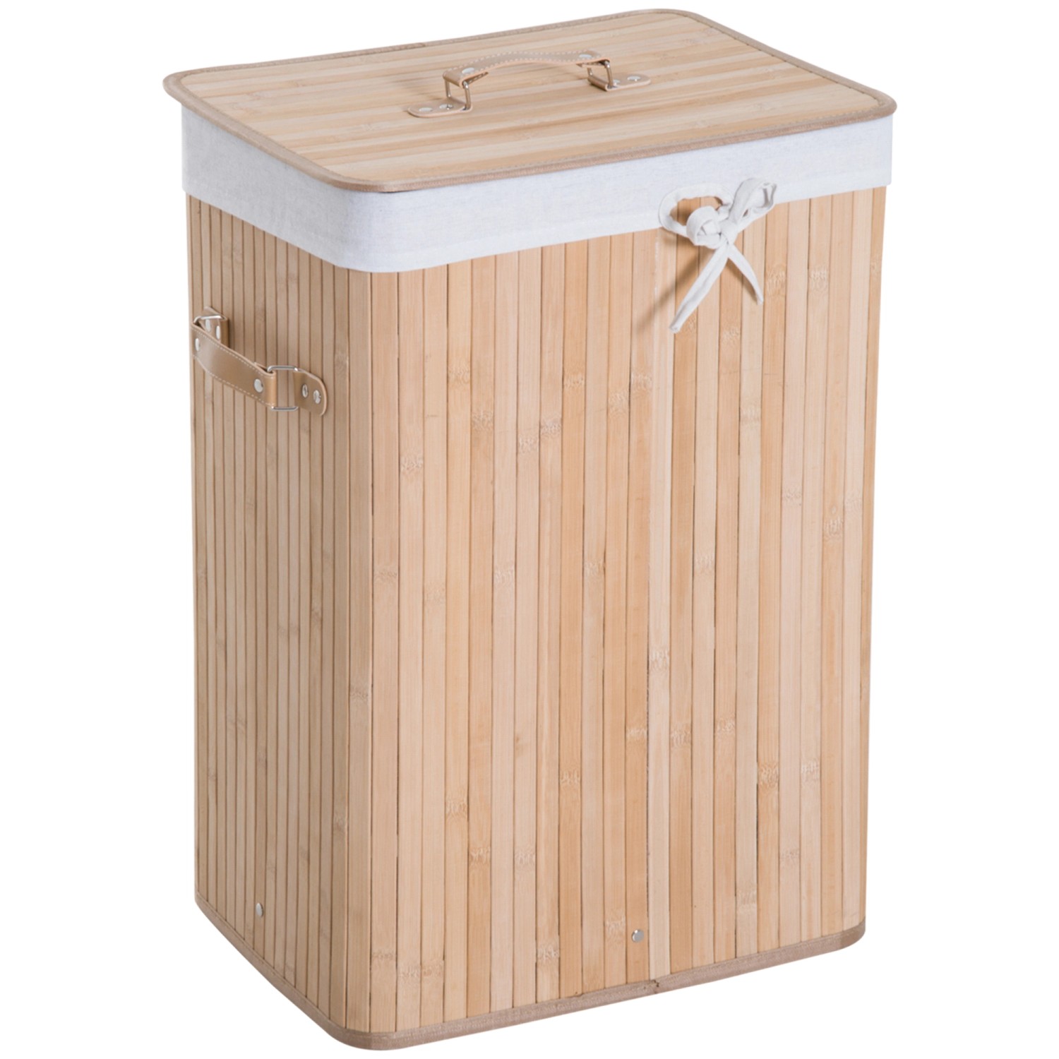 HOMCOM Wäschekorb mit Deckel Segeltuchsack Bambus Faltbar 72L Natur 40 x 30 x 60 cm HOMCOM Wäschekorb mit Deckel Segeltuchsack Bambus Faltbar 72L Natur 40 x 30 x 60 cm von HOMCOM