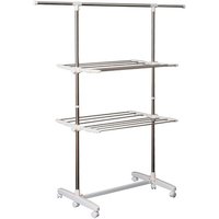 HOMCOM Wäscheständer, silberfarben, BxHxL: 136,5 x 154 x 55 cm HOMCOM Wäscheständer, silberfarben, BxHxL: 136,5 x 154 x 55 cm von HOMCOM