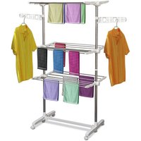 HOMCOM Wäscheständer, silberfarben, BxHxL: 142 x 152 x 55 cm HOMCOM Wäscheständer, silberfarben, BxHxL: 142 x 152 x 55 cm von HOMCOM