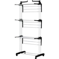 HOMCOM Wäscheständer Turmwäscheständer mit Rollen 4 Ebenen ausziehbar Standtrockner Schwarz 73 x 45,5 x 177cm für platzsparendes Trocknen Aosom.de HOMCOM Wäscheständer Turmwäscheständer mit Rollen 4 Ebenen ausziehbar Standtrockner Schwarz 73 x 45,5 x 177cm für platzsparendes Trocknen Aosom.de von HOMCOM