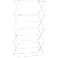 HOMCOM Wäscheständer faltbar 8-stufiger Trockengestell Trockenständer Metall Kunststoff Weiß 74 x 35 von HOMCOM