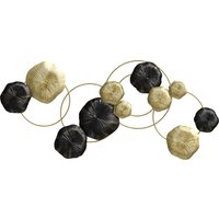 HOMCOM Wanddekoration aus Metall in Form eines Lotusblattes, Verzierung für modernes Wohnzimmer, Wandskulptur für Zuhause, Schlafzimmer, Büro, 84x35 cm, Gold und Schwarz   Aosom HOMCOM Wanddekoration aus Metall in Form eines Lotusblattes, Verzierung für modernes Wohnzimmer, Wandskulptur für Zuhause, Schlafzimmer, Büro, 84x35 cm, Gold und Schwarz   Aosom von HOMCOM